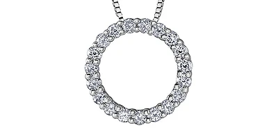 10K White Gold 0.25cttw Diamond Necklace