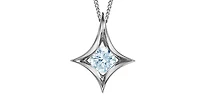 10K White Gold 0.25cttw Lab Grown Diamond Necklace - 18 Inches
