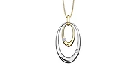 10K Yellow & White Gold 0.09cttw Canadian Diamond Pendant, 18"