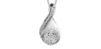 10K White Gold 0.18 cttw Diamond Pendant