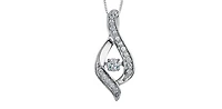 10K Gold 0.25 cttw Diamond Pulse Pendant