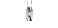 Sterling Silver 0.08cttw Black Diamond Necklace