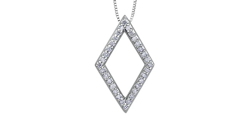 10K White Gold cttw Diamond Pendant