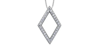 10K White Gold cttw Diamond Pendant