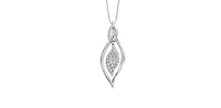 10K White Gold 0.33 cttw Diamond Pendant