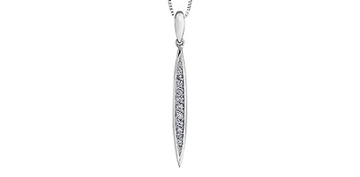 10K White Gold 0.07cttw Diamond Pendant