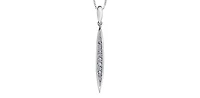 10K White Gold 0.07cttw Diamond Pendant