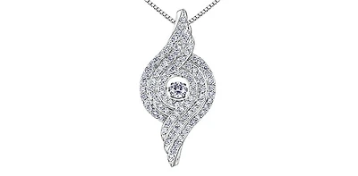 10K White Gold 0.57 cttw Diamond "Pulse" Pendant