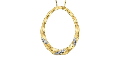 10K Yellow Gold cttw Diamond Necklace