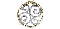 14K White and Yellow Gold 0.50 cttw Diamond Pendant