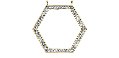 10K Yellow Gold 0.25 cttw Diamond Necklace