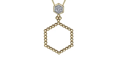 10K Yellow Gold cttw Diamond Necklace