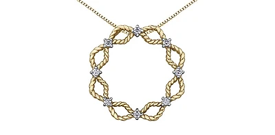 10K Yellow Gold cttw Diamond Necklace