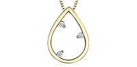 10K Yellow Gold 0.03 cttw Diamond Necklace