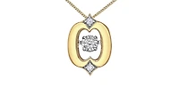 10K Yellow Gold 0.05cttw Diamond Pulse Pendant, 18"