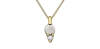 10K Yellow Gold Opal and Diamond Pendant