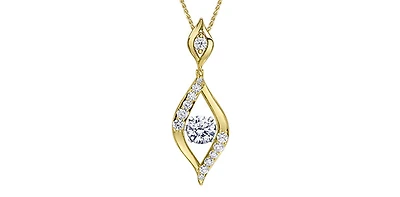 14K Yellow & White Gold Lab Grown 1.65cttw Diamond Necklace, 18"
