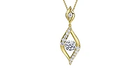 14K Yellow & White Gold Lab Grown 1.65cttw Diamond Necklace, 18" - Gold