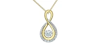 14K Yellow & White Gold Lab Grown 1.17cttw Diamond Necklace, 18"