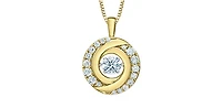 14K Yellow & White Gold Lab Grown 1.00cttw Diamond Necklace, 18"
