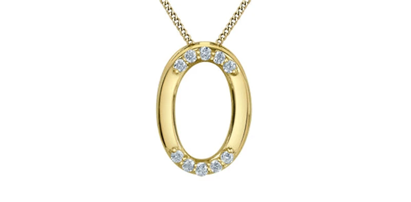 10K Yellow Gold 0.05cttw Lab Grown Diamond Necklace - 18 Inches