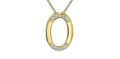 10K Yellow Gold 0.05cttw Lab Grown Diamond Necklace - 18 Inches