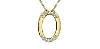 10K Yellow Gold 0.05cttw Lab Grown Diamond Necklace - 18 Inches