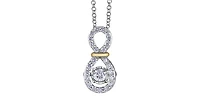 10K White and Yellow Two Tone Pulse 0.30cttw Diamond Necklace