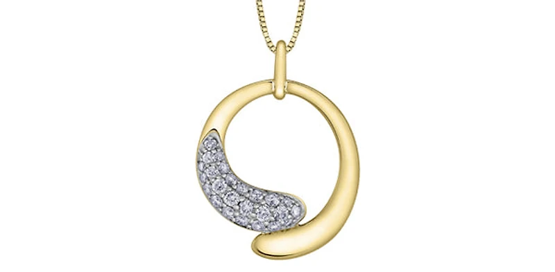 10K Yellow Gold 0.50cttw Diamond Necklace