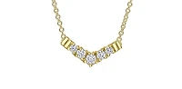 10K Yellow Gold 0.25 cttw Canadian Diamond Necklace, 18"
