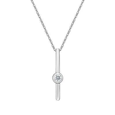 10K Gold Bezel-set Diamond pendant (no chain