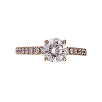 18K Yellow Gold 1.28cttw Round Lab Grown Diamond Solitaire Engagement Ring