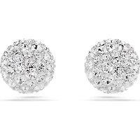 Swarovski - Dextera stud earrings, Round cut, White, Rhodium plated - 5700290