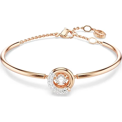 Swarovski - Dextera bangle, Round cut, White, Rose gold-tone plated - 5692259