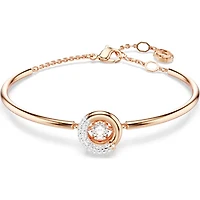 Swarovski - Dextera bangle, Round cut, White, Rose gold-tone plated - 5692259