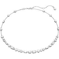 Swarovski Mesmera necklace, Mixed cuts, Scattered design, White, Rhodium plated 5676989