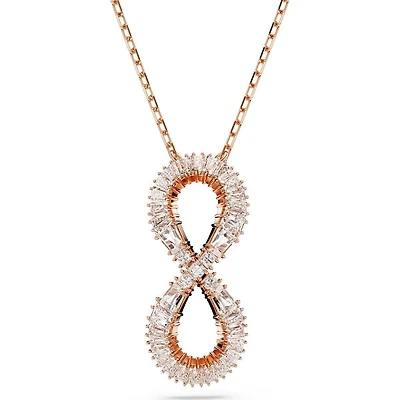 Swarovski -   Hyperbola pendant, Infinity, White, Rose gold-tone plated - 5677623