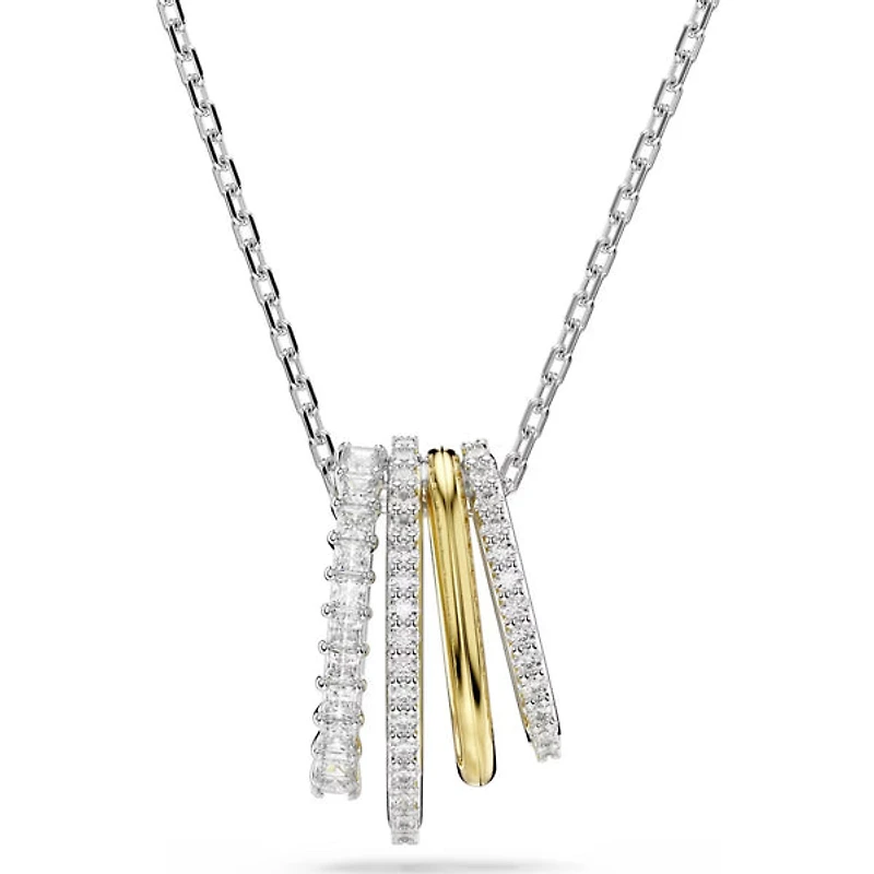 Swarovski - Hyperbola pendant, Mixed cuts, White, Mixed metal finish - 5696626