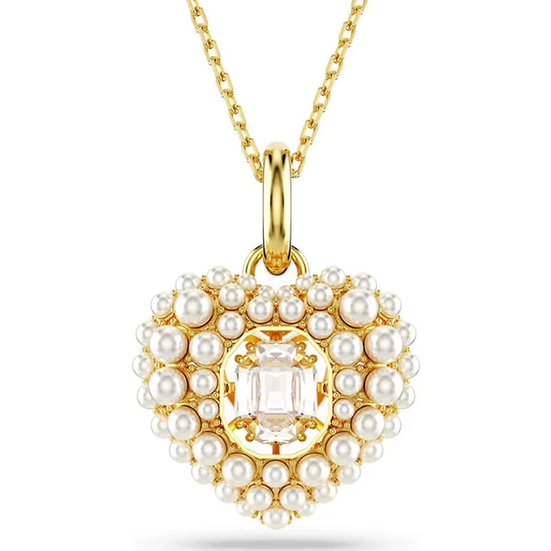 Swarovski - Hyperbola pendant, Heart, White, Gold-tone plated 5680399