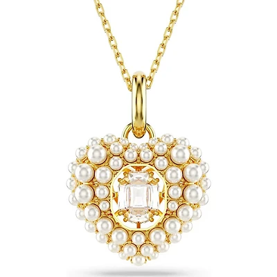 Swarovski -  Hyperbola pendant, Heart, White, Gold-tone plated 5680399
