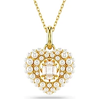 Swarovski -  Hyperbola pendant, Heart, White, Gold-tone plated 5680399