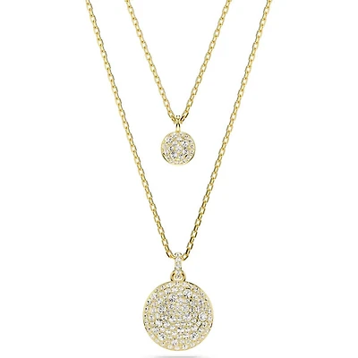 Swarovski Meteora layered pendant, White