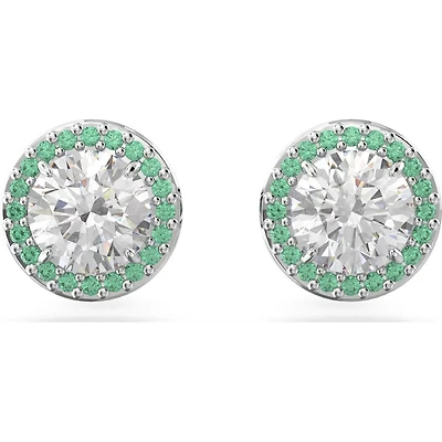 Swarovski - SS Una Stud Pave White Tone Earrings - 5639750