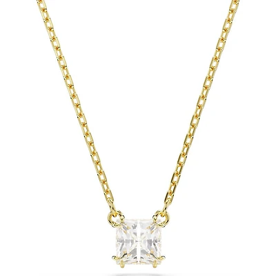 Swarovski - Stilla pendant, Square cut, White, Gold-tone plated - 5693153