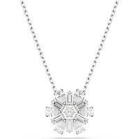 Swarovski - Idyllia pendant, Mixed cuts, Snowflake, White, Rhodium plated - 5691484