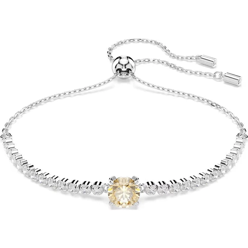 Swarovski Matrix Tennis bracelet, Mixed cuts, White, Rhodium plated 5690694