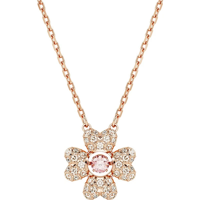 Swarovski - Idyllia pendant, Clover, White, Rose gold-tone plated - 5674211