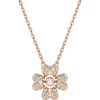 Swarovski - Idyllia pendant, Clover, White, Rose gold-tone plated - 5674211