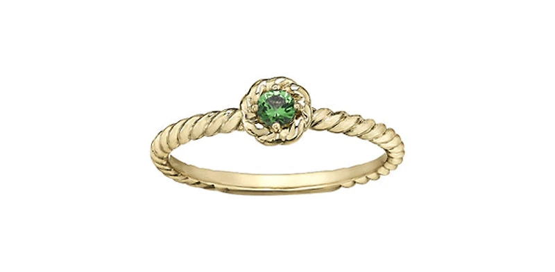 10K Yellow Gold Emerald Ring - 4