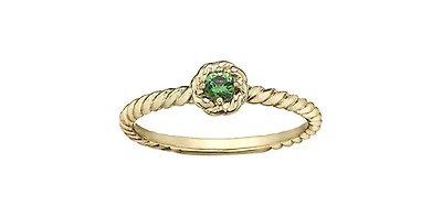 10K Yellow Gold Emerald Ring - 4